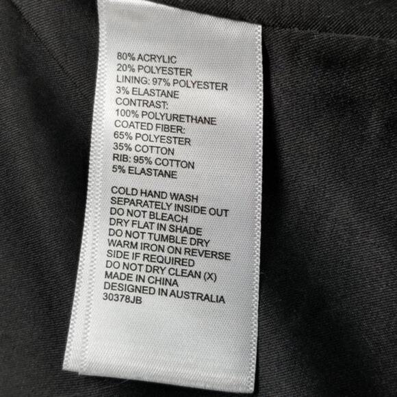 Bardot Womens Faux Fur Leather Long Sleeves Jacket Coat Black Tan Size 6 - Picture 11 of 12